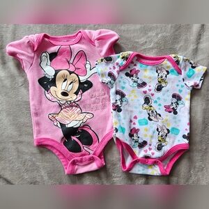 DISNEY BABY - MINNIE - 0-3M TSHIRT ONSIE SET